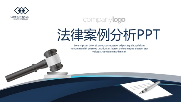 法律案例分析年终工作总结动态PPT