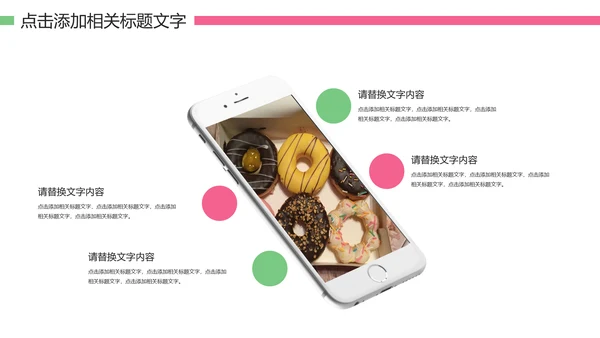 甜甜圈美食甜点下午茶动态PPT模板