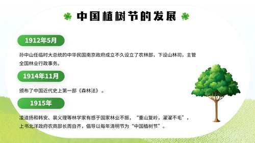 中国植树节通用PPT模板