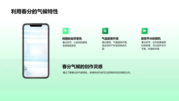 春分气候新媒体PPT模板