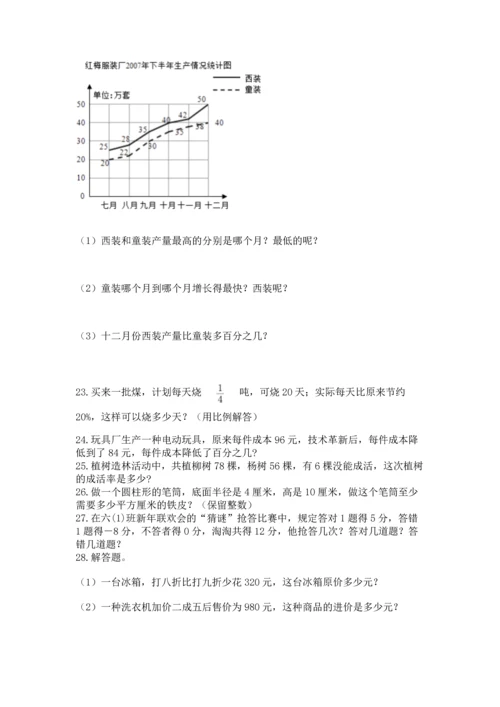 六年级小升初数学应用题50道加下载答案.docx