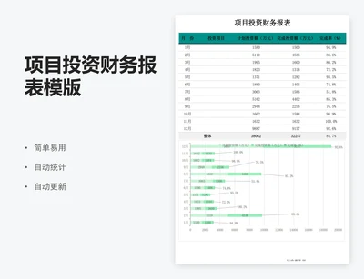 项目投资财务报表模版