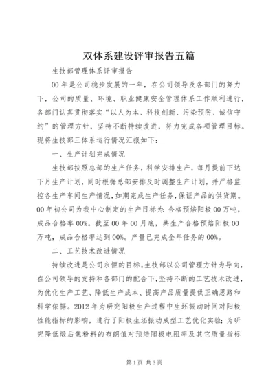 双体系建设评审报告五篇.docx