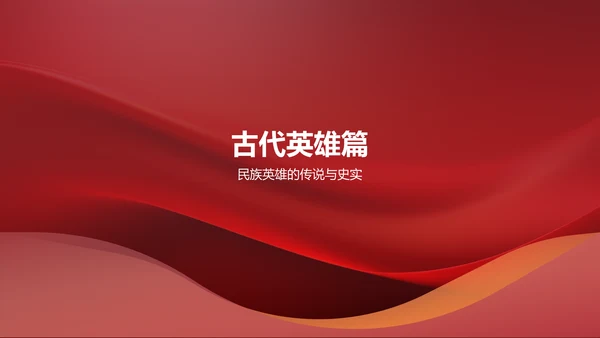 红色历史英雄人物介绍PPT模板