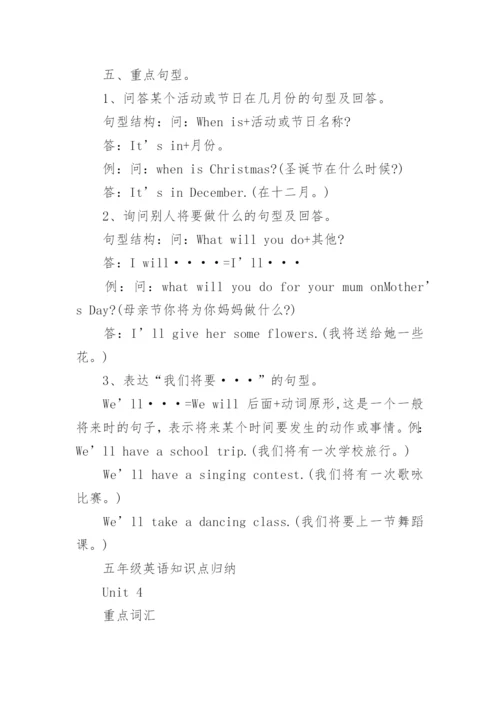 人教版五年级下册英语知识点总结.docx