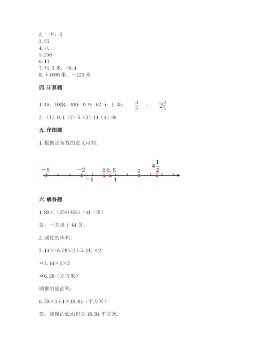 人教版六年级下册数学期末测试卷精品【典优】.docx