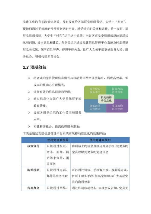 党建信息管理平台系统解决专题方案V.docx