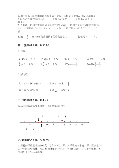 新晃侗族自治县六年级下册数学期末测试卷及参考答案.docx