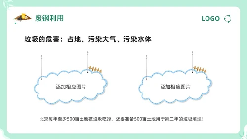 绿色卡通垃圾分类督导员培训PPT模板宣传PPT动态PPT