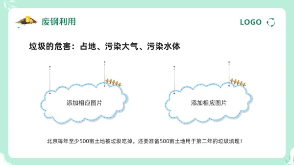 绿色卡通垃圾分类督导员培训PPT模板宣传PPT动态PPT