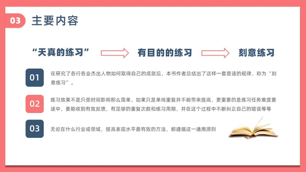 简约风刻意练习读书分享PPT模板
