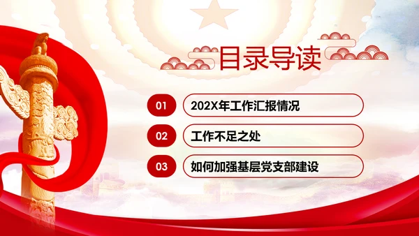 2020党政机关基层党支部党建工作报告述职述廉PPT