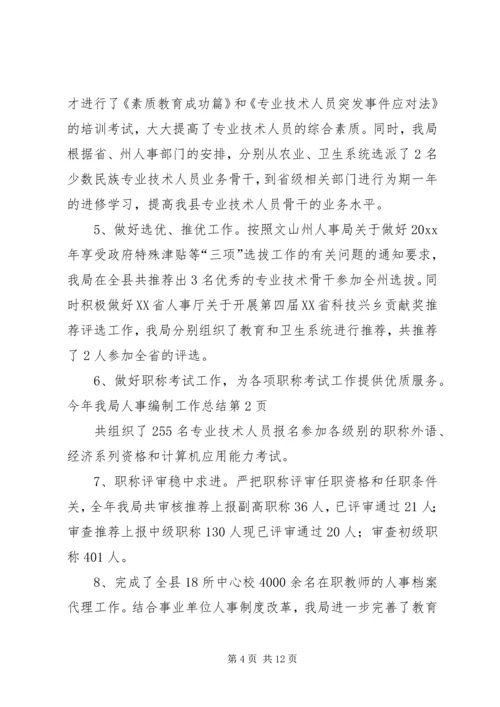 人事编制工作总结.docx