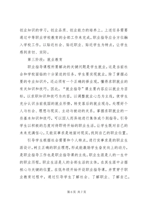 学校职业指导探析】中等职业学校职业指导工作规定心得.docx