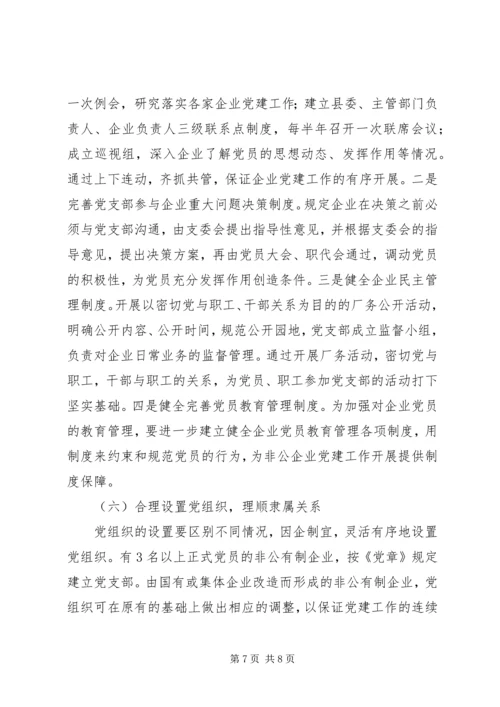 某县非公党建的现状与对策.docx