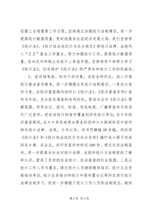 县统计局加强统计执法工作汇报.docx