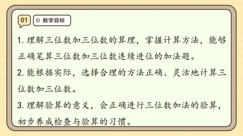 人教版三年级上册4.2《三位数加三位数（2）》课件(共21张PPT)