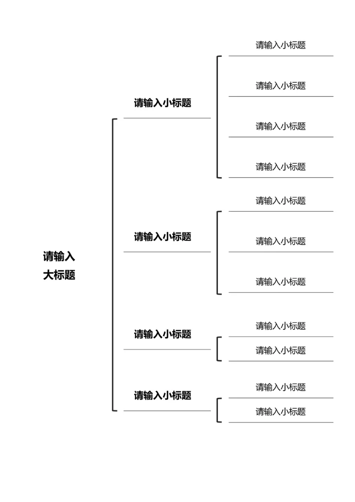 思维导图简单通用模板