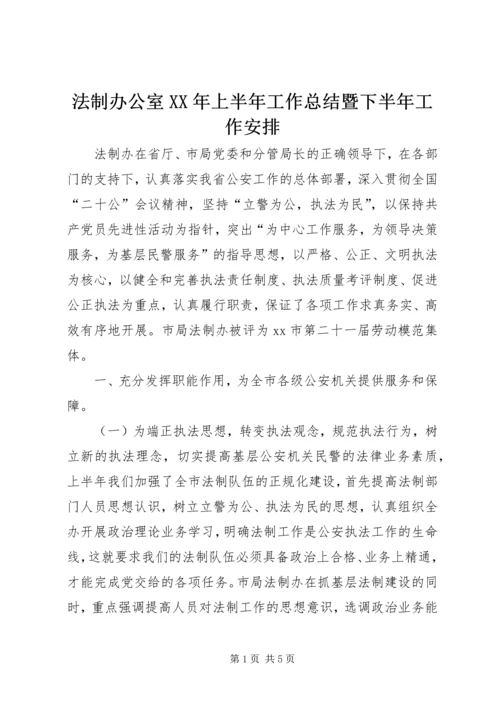 法制办公室XX年上半年工作总结暨下半年工作安排 (3).docx