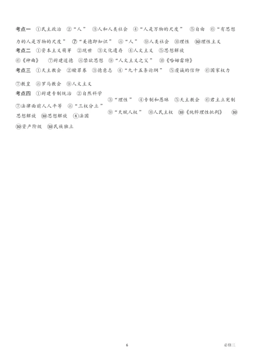 高中历史必修三 (时空观念构架+知识框架).docx