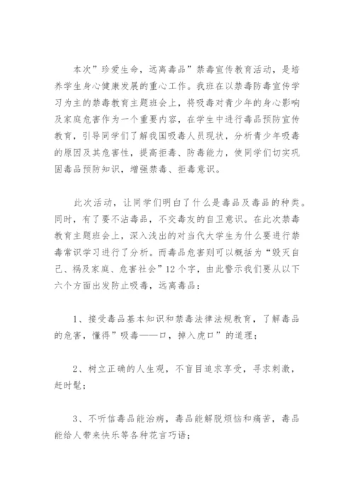 国际禁毒日主题班会总结(精选6篇).docx