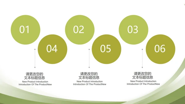 绿色简约风扁平总结汇报PPT模板