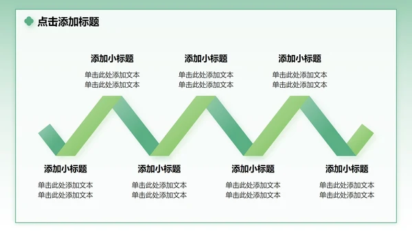绿色小清新风花团锦簇主题汇报PPT模板