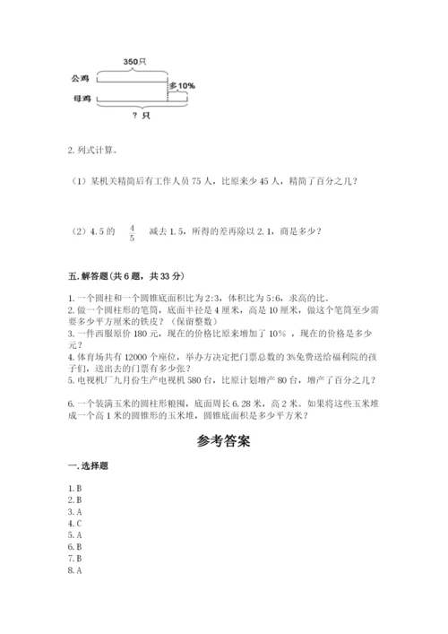 北京版六年级下册数学期中测试卷（满分必刷）.docx