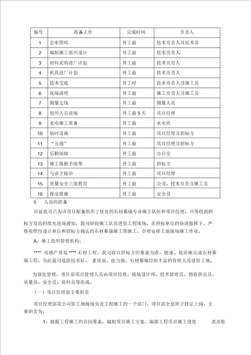 北京某工程石材安装施工项目设计方案