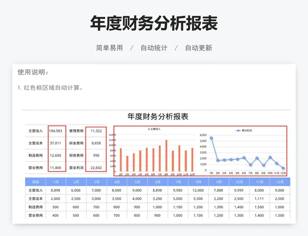 年度财务分析报表