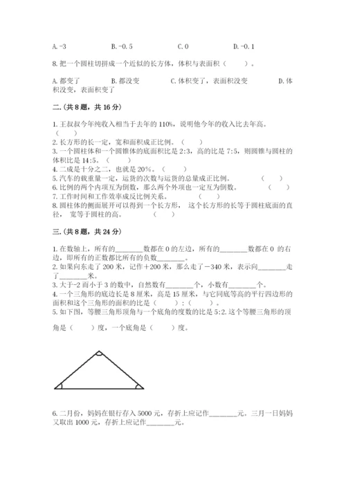 苏教版数学小升初模拟试卷及答案【各地真题】.docx