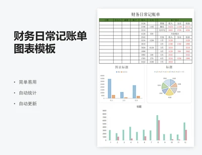 财务日常记账单图表模板