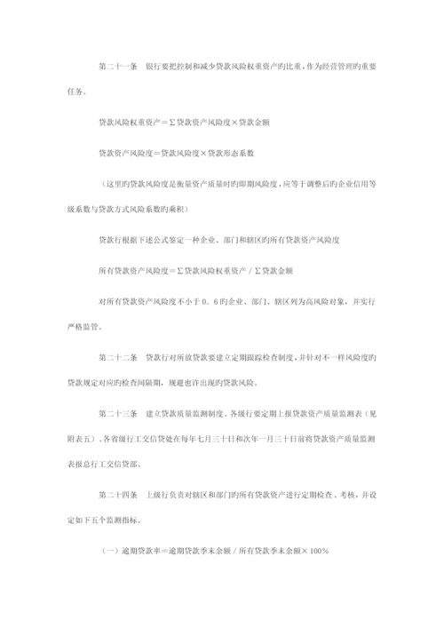 中国工商银行工业流动资金贷款风险管理实施细则.docx