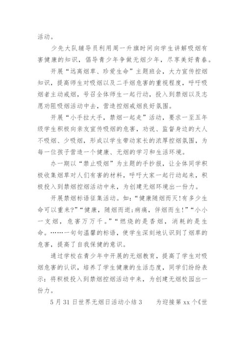 5月31日世界无烟日活动小结.docx