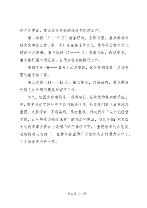 胡集X中校园文化建设实施方案.docx