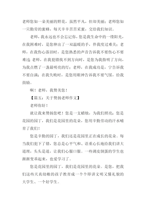 关于赞扬老师作文.docx