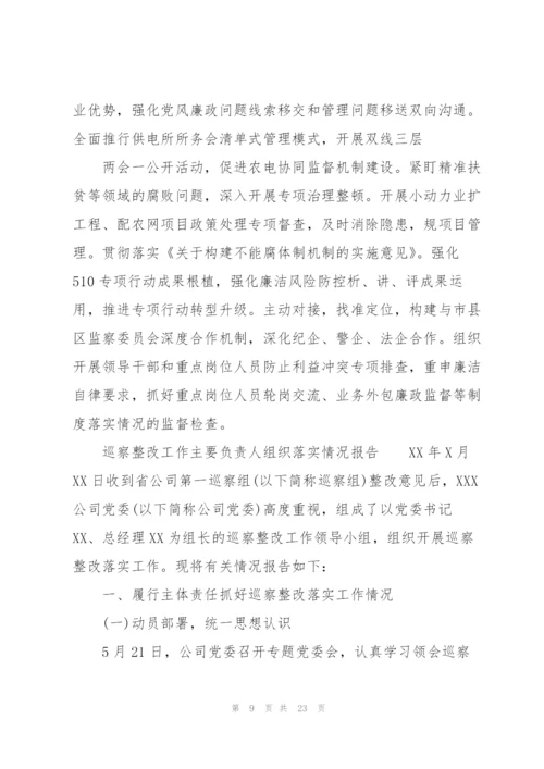 巡察整改工作主要负责人组织落实情况报告.docx