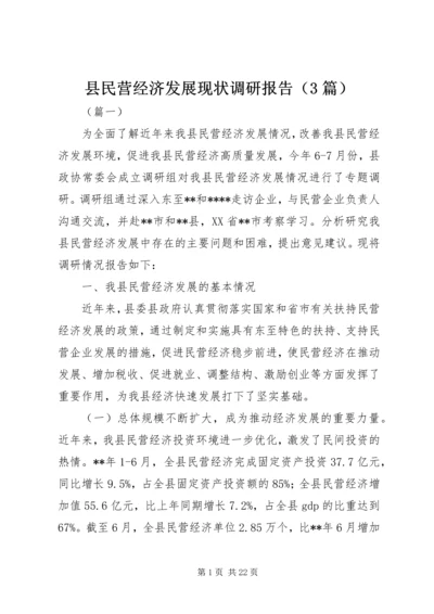 县民营经济发展现状调研报告（3篇）.docx