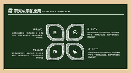 深绿色简约黑板风教育答辩PPT演示模板