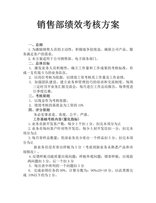 销售部绩效考核方案.docx