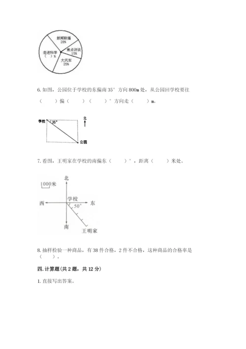 六年级上册数学期末测试卷含答案（夺分金卷）.docx