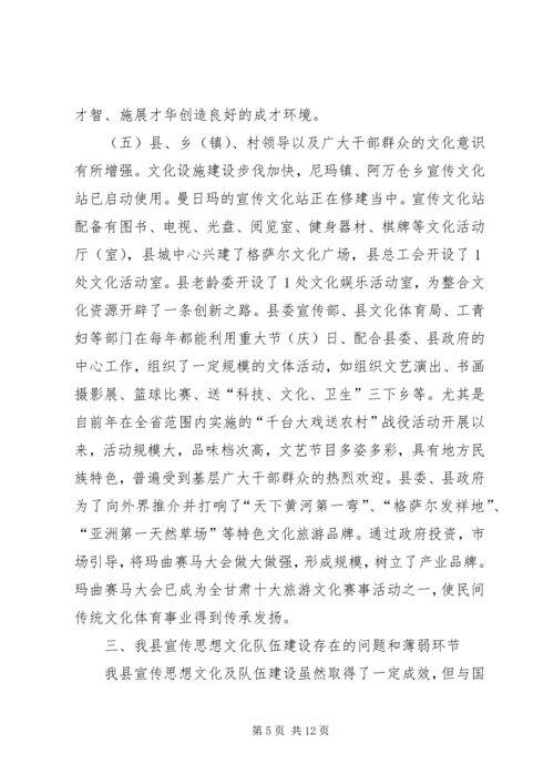 县文化队伍建设调研报告.docx