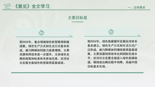 关于加快经济社会发展全面绿色转型的意见专题党课PPT