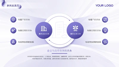 紫色系简约风并列关系页