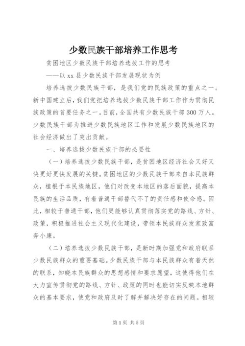 少数民族干部培养工作思考 (2).docx