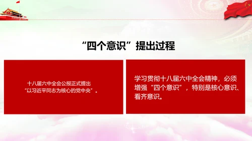 增强四个意识做合格党员PPT模板
