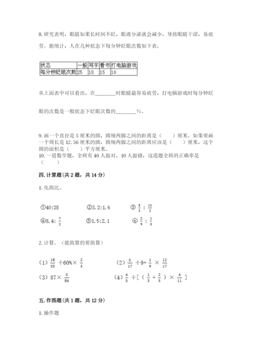 2022年人教版六年级上册数学期末测试卷（精练）.docx