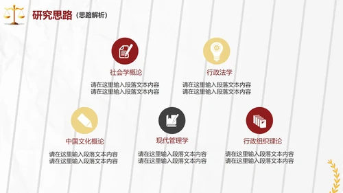 简约大气法学专业毕业答辩汇报PPT模板