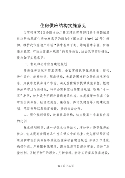 住房供应结构实施意见.docx