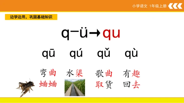统编版语文一年级上册6 j q x  课件